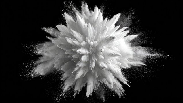 Abstract explosion of white powder