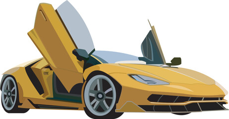 Upward door sports car.eps