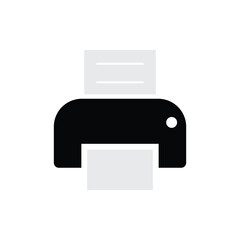 printer logo icon illustrastion flat