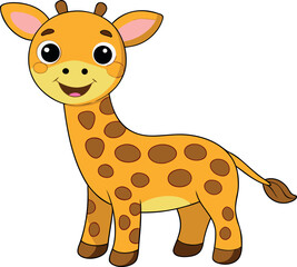 cartoon giraffe illustration, cute giraffe cartoon, funny giraffe drawing, adorable giraffe artwork, smiling giraffe vector, happy giraffe clipart, giraffe character design, jungle giraffe cartoon, ba