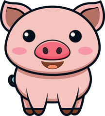 cartoon pig drawing, cute pig cartoon, pig clipart design, adorable pig illustration, funny pig character, happy pig vector, smiling farm pig, farm pig cartoon, pink pig artwork, child-friendly pig ca