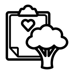 vegetarian Line Icon