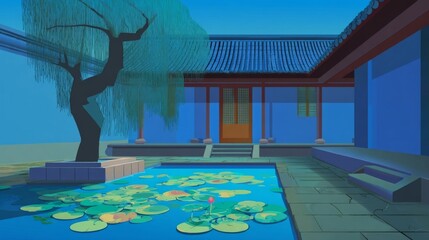 tropical garden in thailand