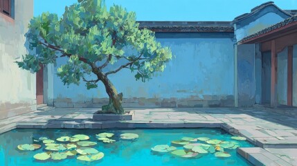 tropical garden in thailand