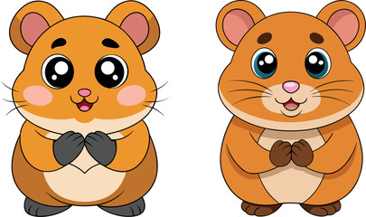 cartoon hamster illustration, cute hamster cartoon, funny hamster drawing, adorable hamster artwork, smiling hamster vector, happy hamster clipart, playful hamster mascot, baby hamster cartoon, small 