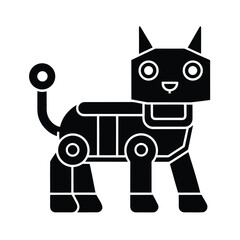 Robotic Pet Icon Vector Graphic
