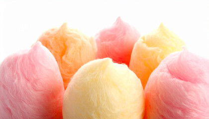 Fluffy pastel spun sugar confections cotton candy pink