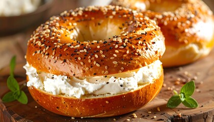 New York Bagel with Cream Cheese – Classic Breakfast Delight