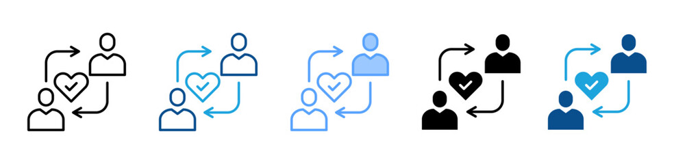 Engagement icon sheet multiple style collection