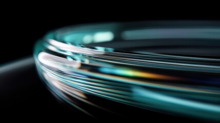 Transparent Elegance: A close-up view unveils the intricate beauty of a transparent glass, showcasing its delicate curves and the interplay of light and shadow, evoking a sense of calm and clarity.