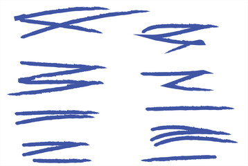 Brush line stroke. pencil or pen underline vector. Sketch paint texture