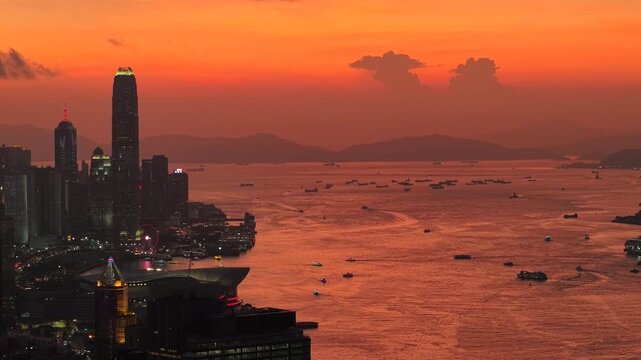 Central Hong Kong Financial District Skyscrapers Cityscape Aug 8 2025