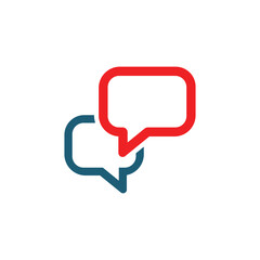 bubble chat text icon logo vector