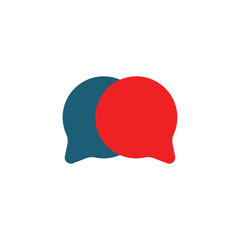 bubble chat text icon logo vector