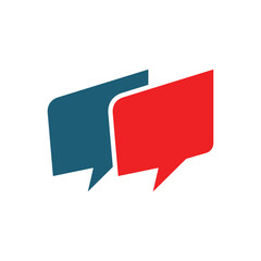 bubble chat text icon logo vector
