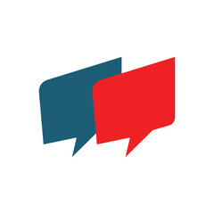 bubble chat text icon logo vector