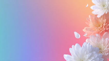 Fototapeta premium Delicate flowers in soft pastel colors