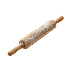 Wooden rolling pin, dusted with flour