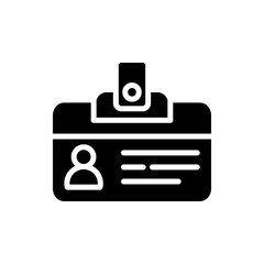 Fototapeta premium id card glyph icon