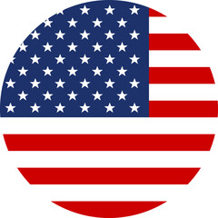 USA Flag, made in USA, United States label flag icon
