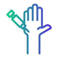 Fototapeta premium hand Line Gradient Icon