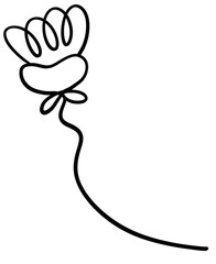 abstract flower doodle line