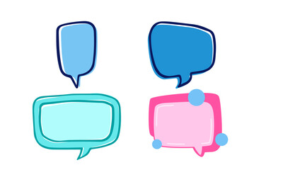 Colorful Cartoon Speech Bubbles for Creative Communication