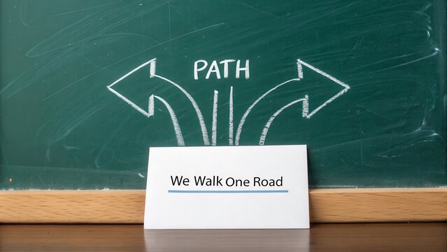 Inspirational Quote on Path Choices and Journey Towards Unity