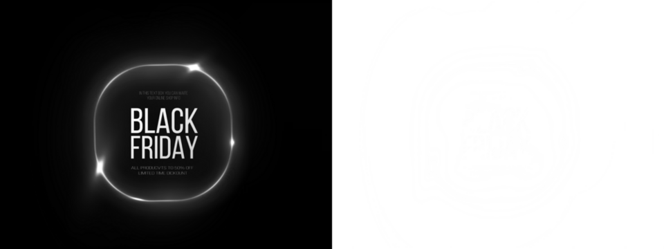 This stylish PNG overlay features a fantastic Black Friday design, perfect for stunning transparent photo edits