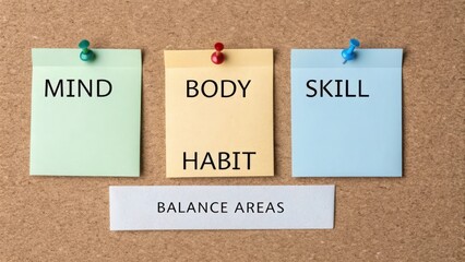 Mind Body Skill Habit Balance Areas Concept Visual Inspiration