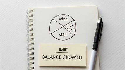 Mind Skill Habit Balance Growth Concept for Personal Development