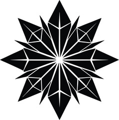 Obraz premium frozen ice crystal abstract shape on white backgro.eps