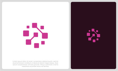 Obraz premium Abstract Technology Logo Design Template. Icons For Business of Luxury and Elegant. 