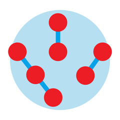Molecule Icon Science and Microbiology Vector Illustration