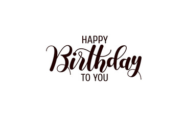 Elegant Happy Birthday to You Handwritten Lettering