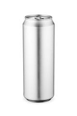 Aluminum classic drink can 450ml isolated. Ideal for branding and design. Transparent PNG image.