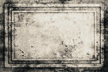 Worn Concrete Floor with Rectangular Pattern and Textured Surface in Monochrome