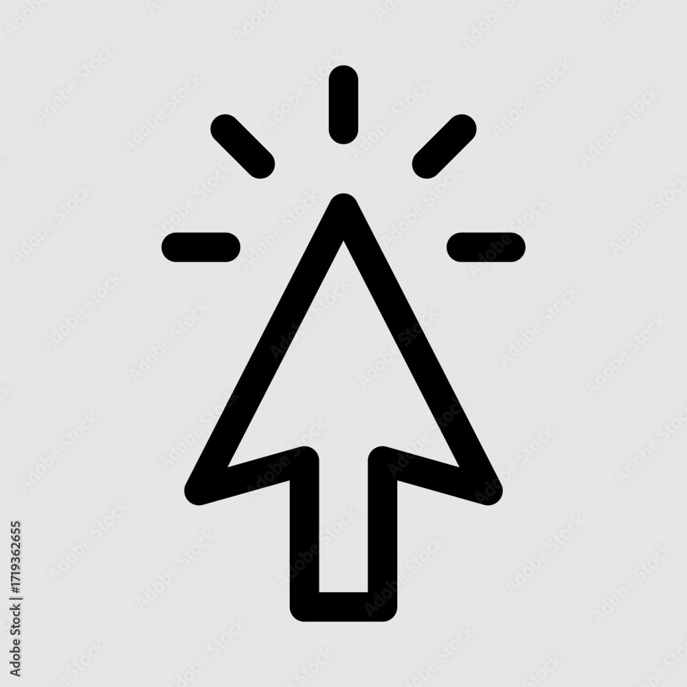 Poster set of hand pointer symbol in trendy flat style. computer mouse click cursor. click cursor collectio