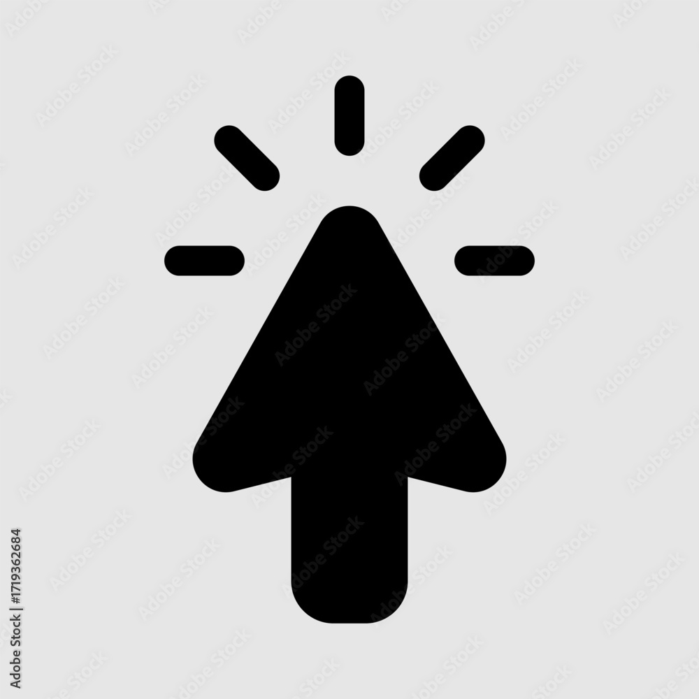 Poster set of hand pointer symbol in trendy flat style. computer mouse click cursor. click cursor collectio
