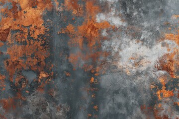 Smart paint embedded with nano-particles, rust orange and slate gray, environmental tech style 