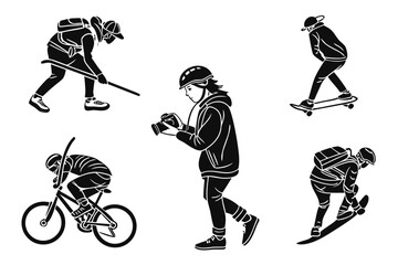 Fototapeta premium hockey player silhouette vector