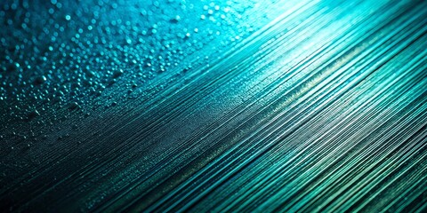 Abstract textured background with diagonal lines and water droplets in blue and green hues
