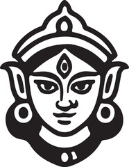 angle face cartoon vector illustration of a black and white mask icon