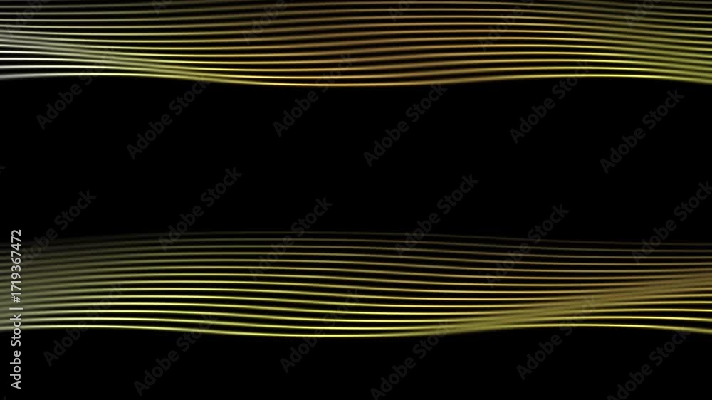 Poster Abstract digital art featuring light blue wave lines creating a dynamic curve pattern on a textured sand-like background for a modern vector  stream 4K background loop