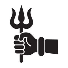 Black and white Trident vector art design