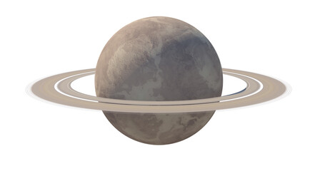 Fictional planet with rings (Saturn like)isolated transparent background 3d rendering  © Zahaoha