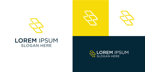 Dynamic logo design concept perfect for innovative tech startups, financial services, or modern real estate ventures seeking a strong brand identity and memorable visual impact
