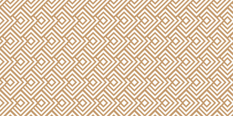 seamless pattern with square brown overlap swirl fabric vector overlapping ornament textile background.	
