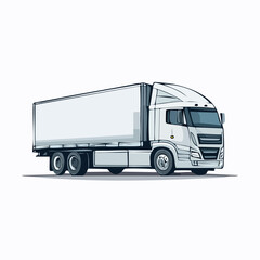 Illustration of a Cargo Truck for Transportation and Delivery Services