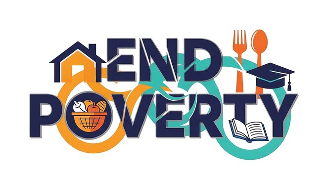 Ending Poverty A Graphic for Social Awareness and Charitable Endeavors